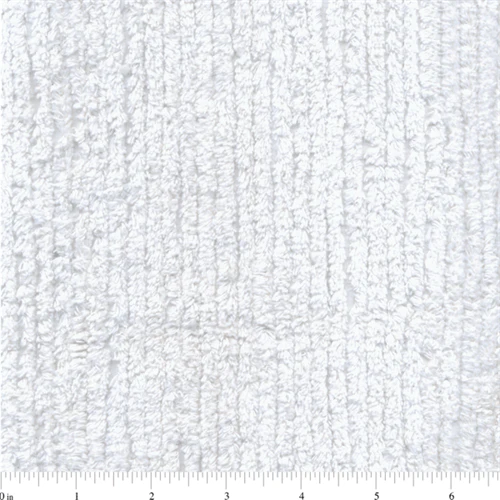 White Cotton Chenille Fabric - Reorderable