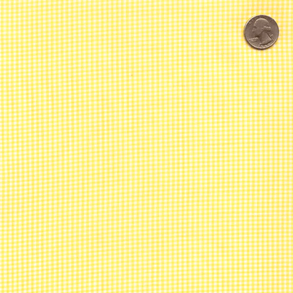 Yellow 1/16 Inch Gingham Fabric - Reorderable