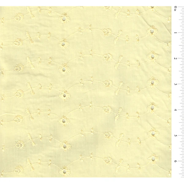 Yellow Eyelet Fabric - Reorderable