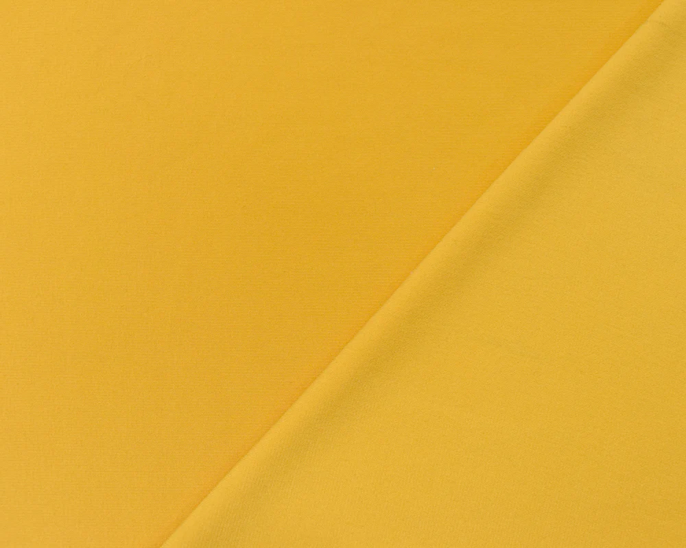 Yellow Poly Stretch Spandex Solid ITY Knit Fabric - Image 2